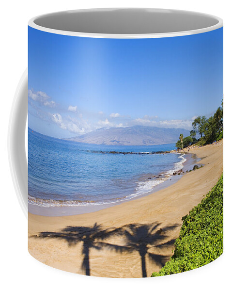 Beach Coffee Mug featuring the photograph Wailea, Ulua Beach by Ron Dahlquist - Printscapes