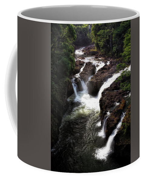 Waterfall Coffee Mug featuring the photograph Wainaku Street Falls by Susan Rissi Tregoning
