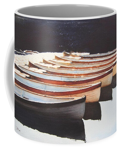 Landscape Coffee Mug featuring the painting Waiting by Barbara Pease