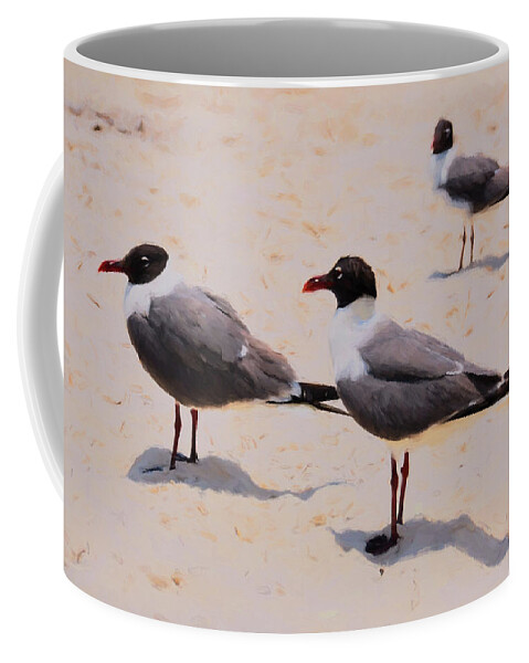 Sea Gulls Coffee Mug featuring the photograph Waiting For Handouts by Jan Amiss Photography