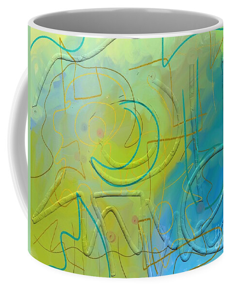 Abstract Coffee Mug featuring the digital art Waking up in Malaga by Chani Demuijlder