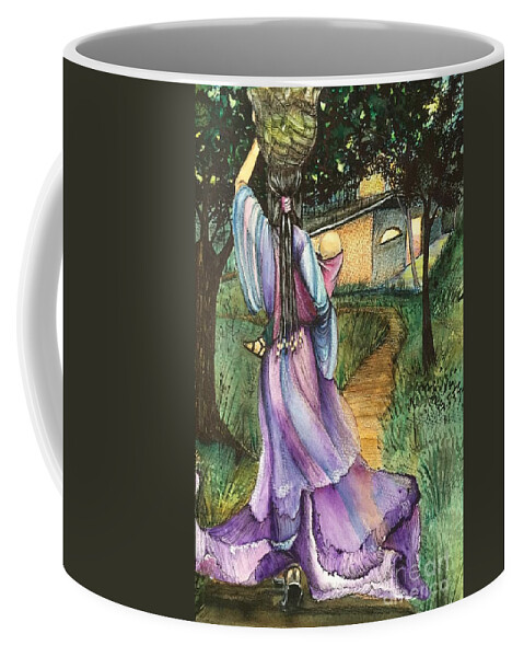  Mother Coffee Mug featuring the mixed media Walk with my Baby by Mastiff Studios