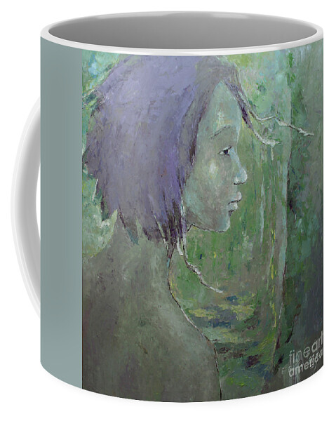 Landscape Coffee Mug featuring the painting Walking with Wonder by Becky Kim