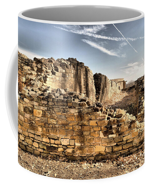 Wall Coffee Mug featuring the photograph Wall at the Aztec ruins by Jeff Swan