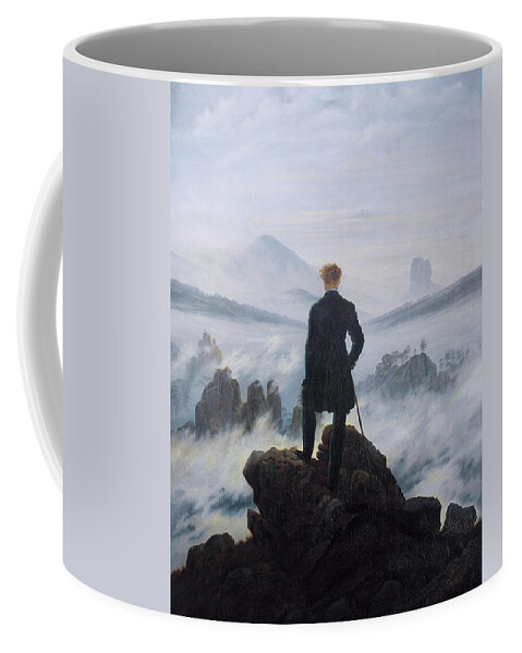 Caspar David Friedrich Coffee Mug featuring the painting Wanderer Above The Sea Of Fog by Caspar David Friedrich