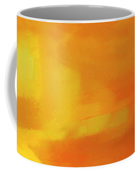 Orange Coffee Mug featuring the digital art Warm Moment by John Hansen