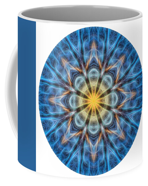 Mandala Coffee Mug featuring the digital art Warmth in the Cold Mandala by Beth Sawickie