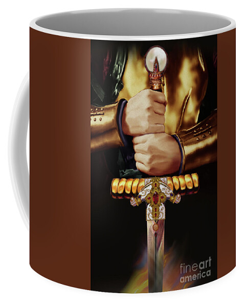 Warrior Coffee Mug featuring the painting The Warrior by Todd L Thomas