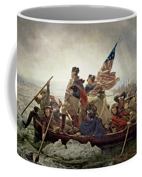 Washington Coffee Mug featuring the painting Washington Crossing the Delaware River by Emanuel Gottlieb Leutze