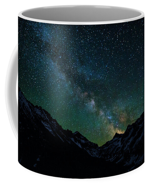 Cascades Coffee Mug featuring the photograph Washington Pass Overlook Milky Way by Pelo Blanco Photo