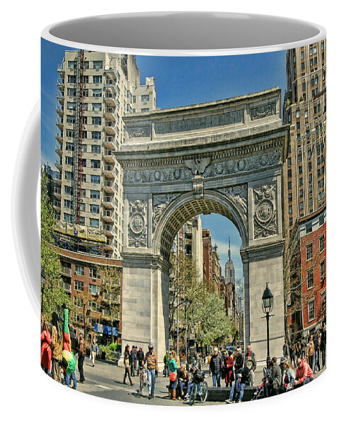 Park Coffee Mug featuring the photograph Washington Square Park - N Y C by Allen Beatty