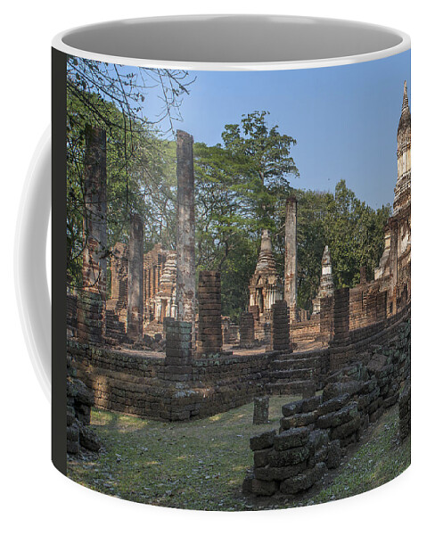 Temple Coffee Mug featuring the photograph Wat Chedi Ched Thaeo Main Wihan and Main Chedi DTHST0130 by Gerry Gantt
