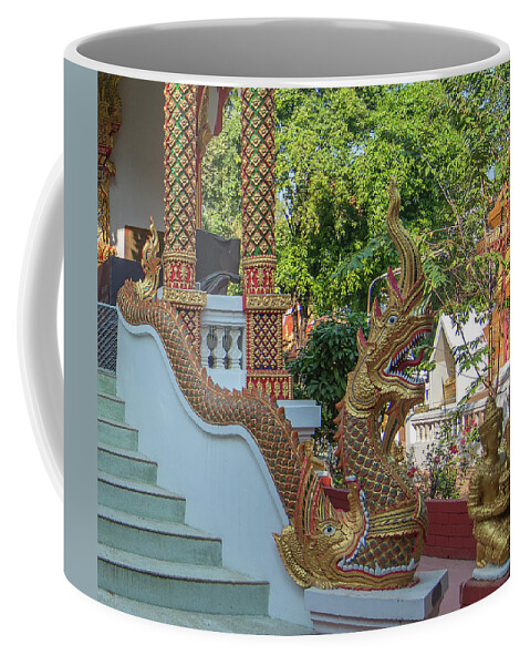 Scenic Coffee Mug featuring the photograph Wat Fa Ham Phra Ubosot Makara and Naga DTHCM1353 by Gerry Gantt