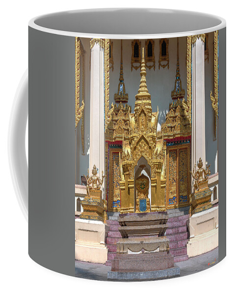 Temple Coffee Mug featuring the photograph Wat Phrom Chariyawat Phra Ubosot Boundary Stone DTHNS0120 by Gerry Gantt