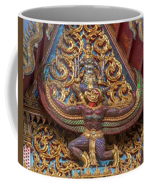 Temple Coffee Mug featuring the photograph Wat Subannimit Phra Ubosot Gable DTHCP0006 by Gerry Gantt