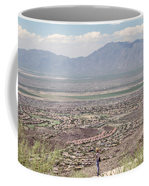 Phoenix Coffee Mug featuring the photograph Watching over Ahwatukee Foothills by Darrell Foster
