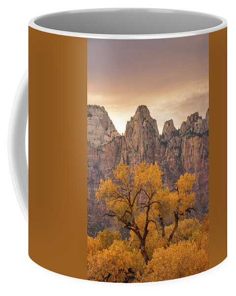 Zion Coffee Mug featuring the photograph Watching Over Zion by Dustin LeFevre