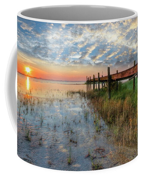 Clouds Coffee Mug featuring the photograph Watching the Sun Rise by Debra and Dave Vanderlaan