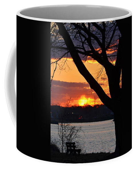 Salem Coffee Mug featuring the photograph Watching the Sunset at the Salem Willows by Toby McGuire