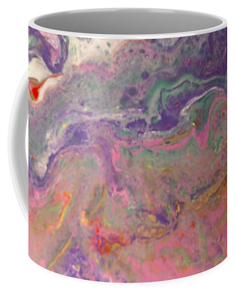 Abstract Coffee Mug featuring the painting Watching you I by C Maria Wall