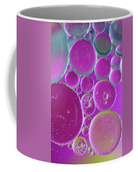 Water Coffee Mug featuring the photograph Water and oil bubbles by Andy Myatt