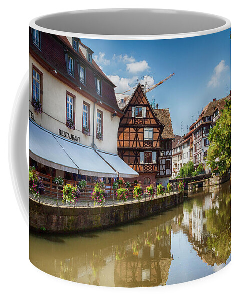 Strasbourg Coffee Mug featuring the photograph water canal in Strasbourg, France by Ariadna De Raadt