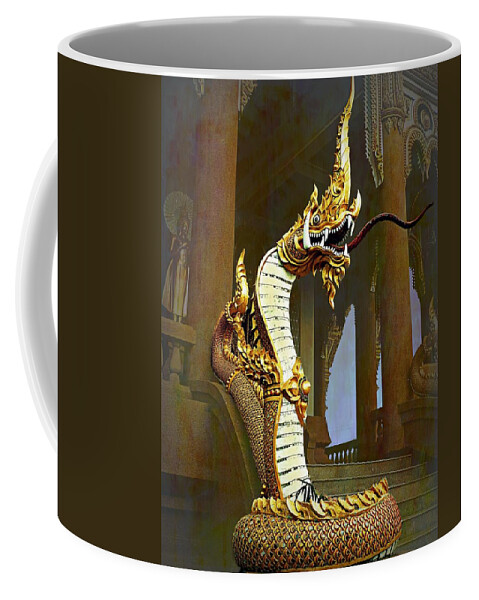 Water Dragon Coffee Mug featuring the photograph Water Dragon- Phaya Naga by Ian Gledhill