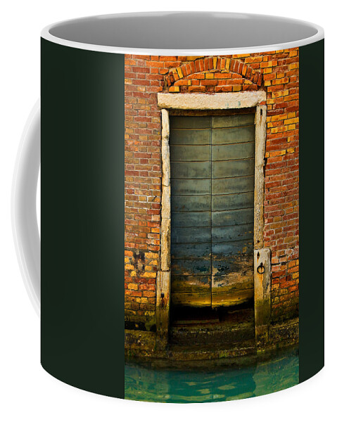Venice Coffee Mug featuring the photograph Water-Logged Door by Harry Spitz