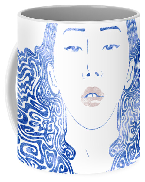 Beauty Coffee Mug featuring the digital art Water Nymph LXXX by Stevyn Llewellyn