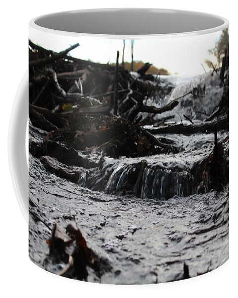 Dam Coffee Mug featuring the photograph Water Running Through A Dam by Hunter Kotlinski