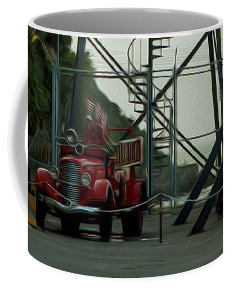 Firetruck Coffee Mug featuring the photograph Water Tower by Stuart Manning