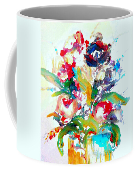 Watercolor Coffee Mug featuring the painting Watercolor Paint Splattering by Lisa Kaiser