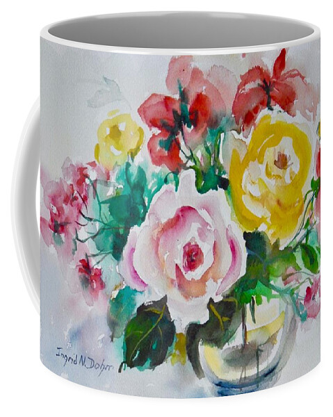 Flowers Coffee Mug featuring the painting Watercolor Series 210 by Ingrid Dohm