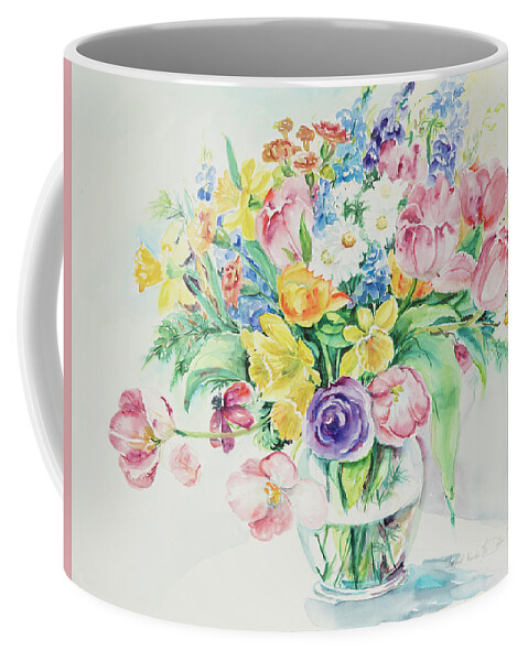 Floral Coffee Mug featuring the painting Watercolor Series 5 by Ingrid Dohm