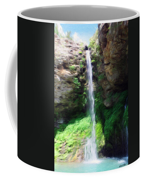 Water Coffee Mug featuring the painting Waterfall 2 by Jeffrey Kolker