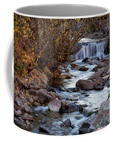 Waterfall Coffee Mug featuring the photograph Waterfall On Beautiful Boulder Creek by James BO Insogna
