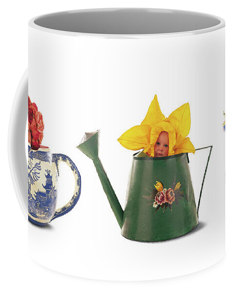 Watering Can Coffee Mug featuring the photograph Watering Cans by Anne Geddes
