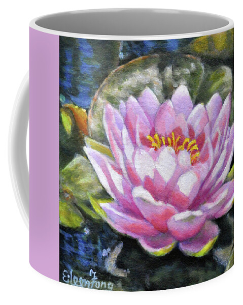 Waterlily Coffee Mug featuring the painting Waterlily in the Light 2 by Eileen Fong