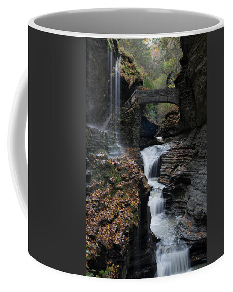 Rainbow Falls Coffee Mug featuring the photograph Watkins Glen Rainbow Falls by Joshua House