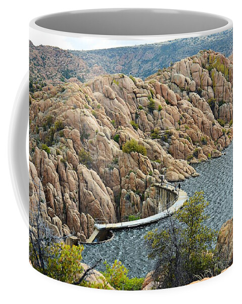 Photograph Coffee Mug featuring the photograph Watson Lake Dam by Richard Gehlbach