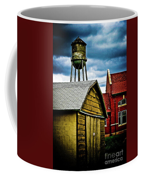 Buildings Coffee Mug featuring the photograph Waurika old buildings by Toni Hopper