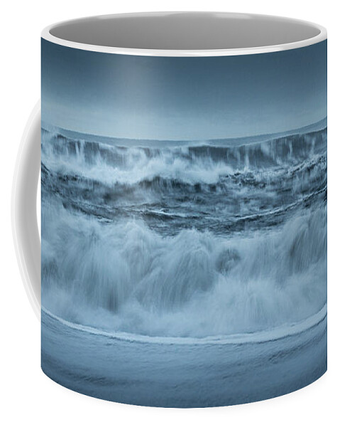 Iceland Coffee Mug featuring the photograph Wave Pano by Patti Schulze