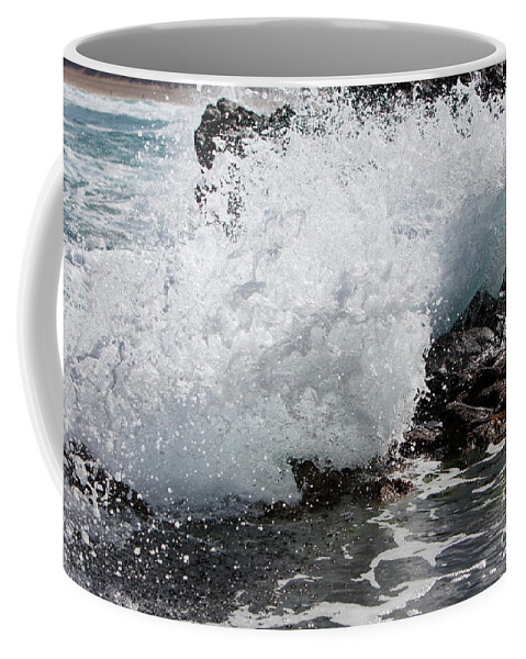 Wave Coffee Mug featuring the photograph Wave Smash by Nicholas Burningham