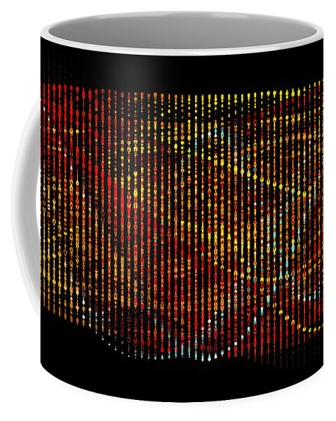 Abstract Coffee Mug featuring the digital art Abstract Visuals - Wavelengths by Charmaine Zoe