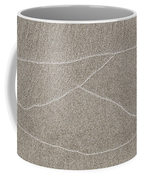 Sand Coffee Mug featuring the photograph Waves of Time in the Sand by Kathi Mirto