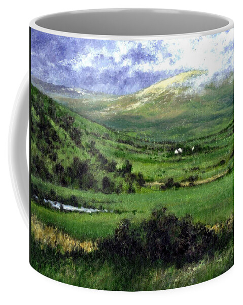 Landcape Coffee Mug featuring the painting Way to Ardara Ireland by Jim Gola