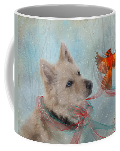 Dogs Coffee Mug featuring the painting We Can All Get Along by Colleen Taylor