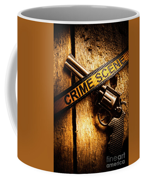 Evidence Coffee Mug featuring the photograph Weapon forensics by Jorgo Photography