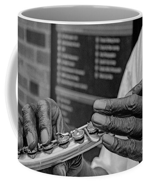 Flute Coffee Mug featuring the photograph Weathered Hands by Lynn Sprowl