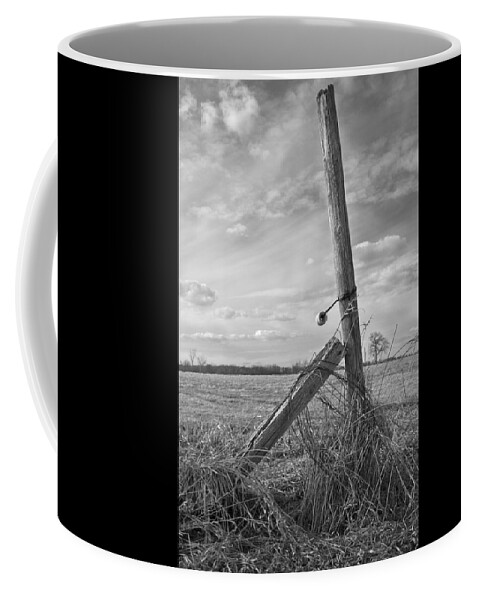 Fencepost Coffee Mug featuring the photograph Weathered by Inspired Arts